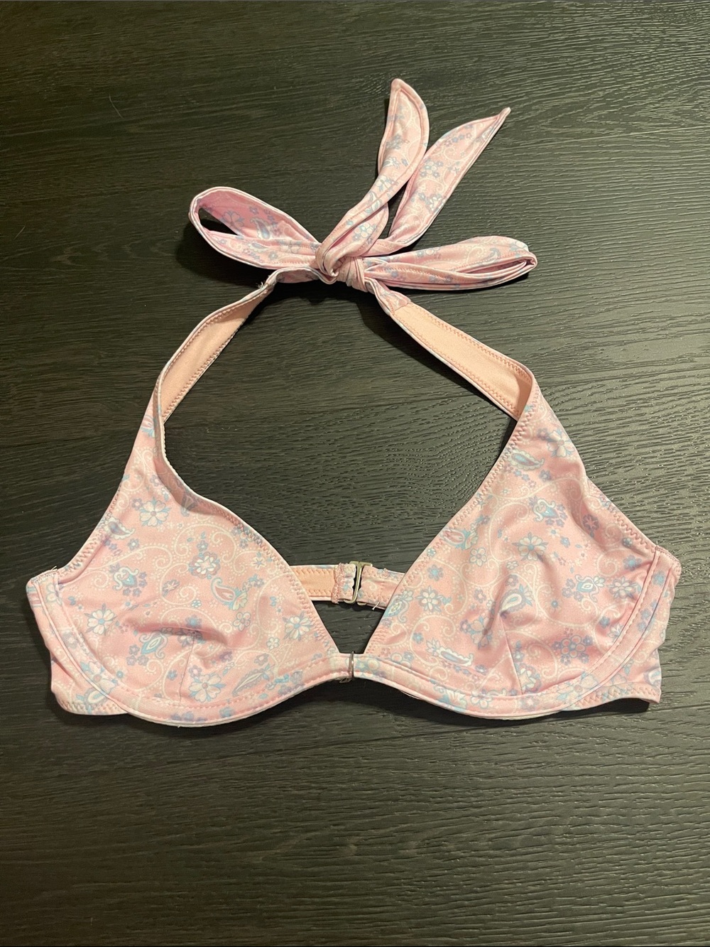 Frankie's Bikinis x Victoria’s Secret Pink Paisley Halter Bikini Top